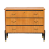 Scandinavian chest of drawers with black details