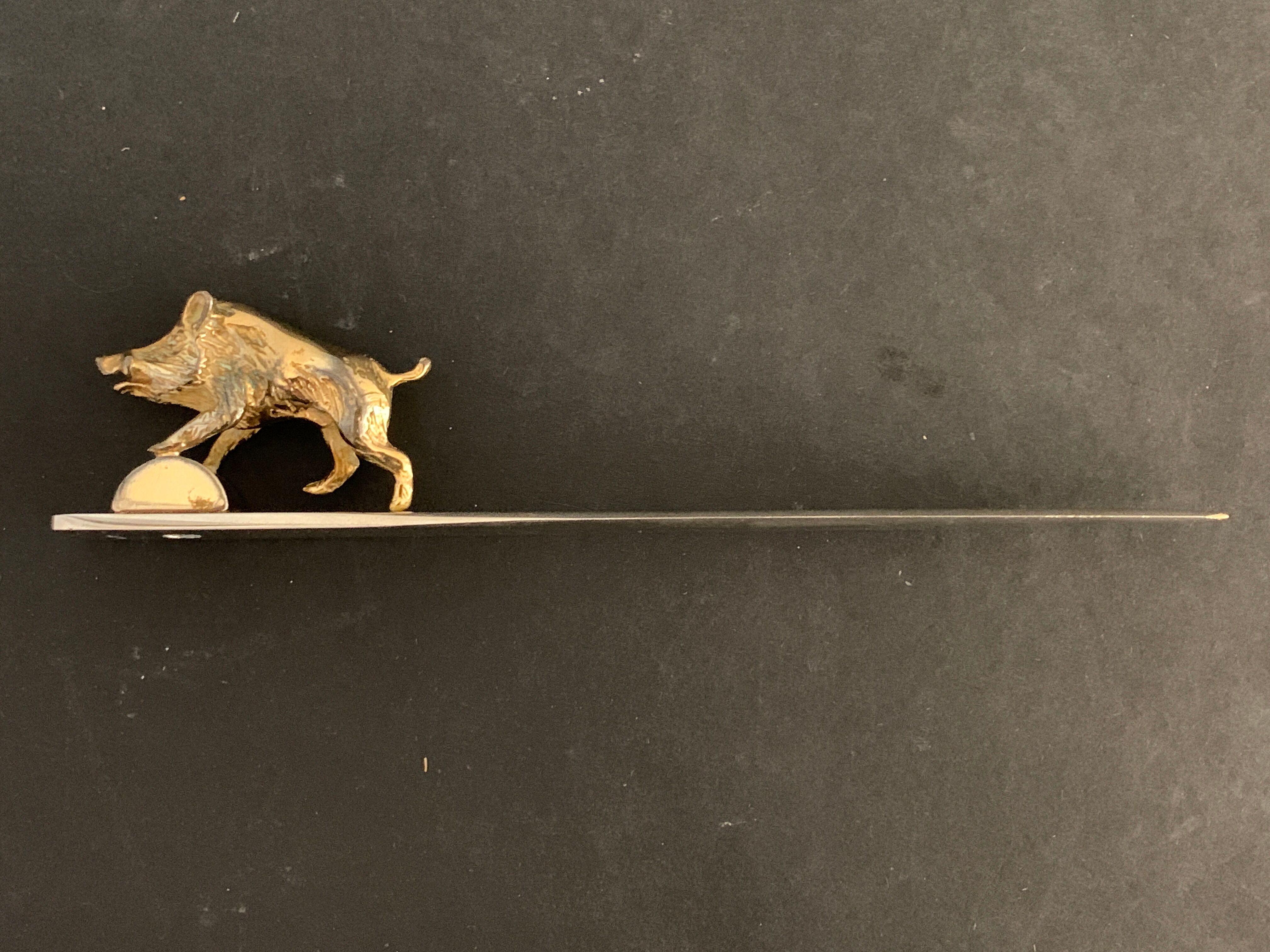 Letter opener or cut bronze boar paper