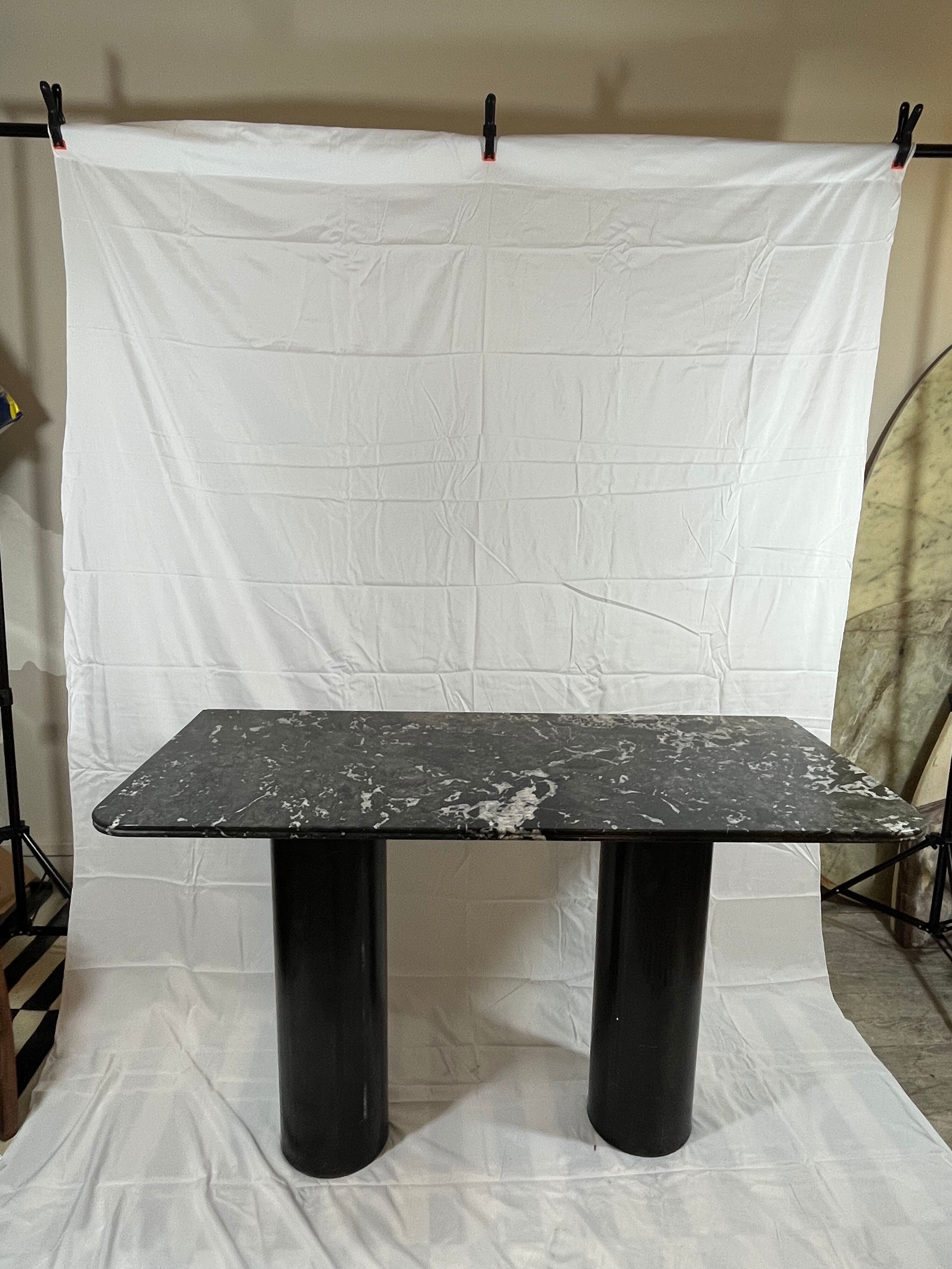 Marble and metal desk