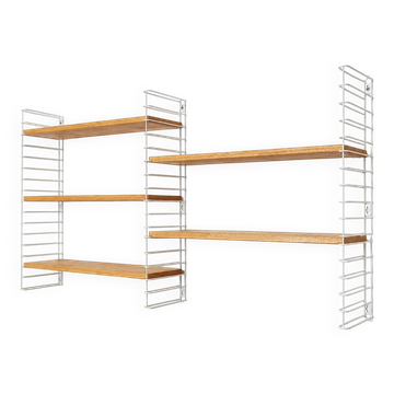 Tomado wall unit with wooden shelves by A. Dekker