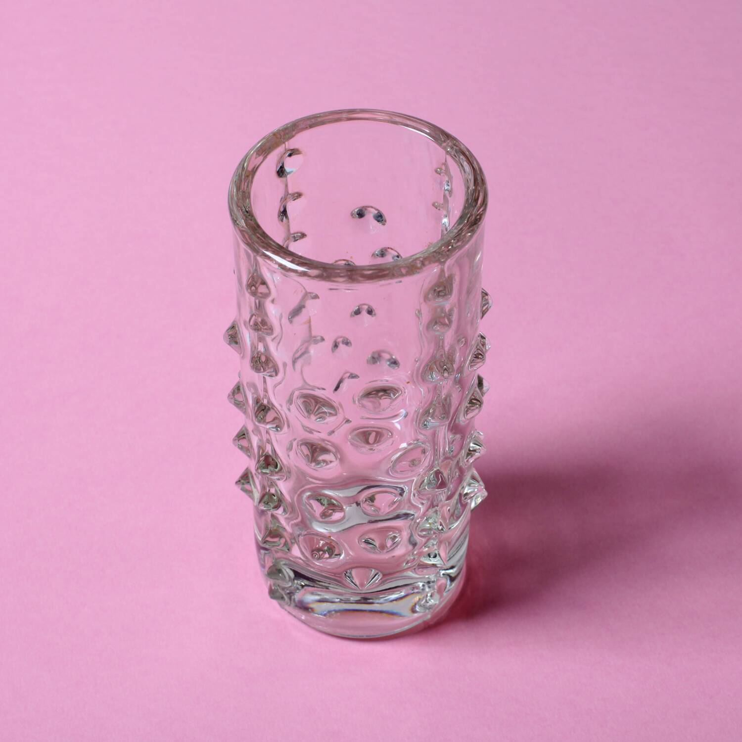 Mid-Century Spiky Glass Vase by Pavel Panek, Czech Republic / 1971