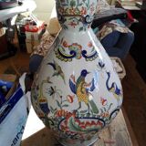 Cider pitcher in Rouen earthenware signed Dieul
