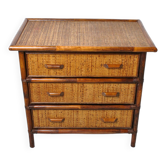 Commode en rotin 1970