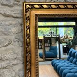 Antique mirror from the 18th century, 166/87.5 cm, copper leaf.