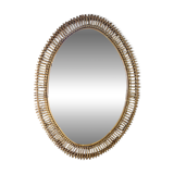 XXL rattan mirror by Franco Albini Italy