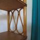 Wooden and rattan bookcase, 1970s-1980s