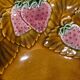 Fruit strainer in Barbotine and serving dish from Salin les Bains.