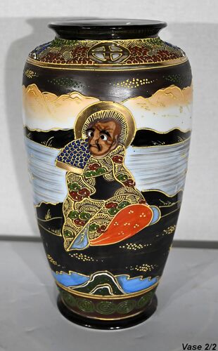 Paire de vases satsuma en porcelaine du japon – début xxe