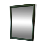 Large dark green rectangular mirror with black patina.