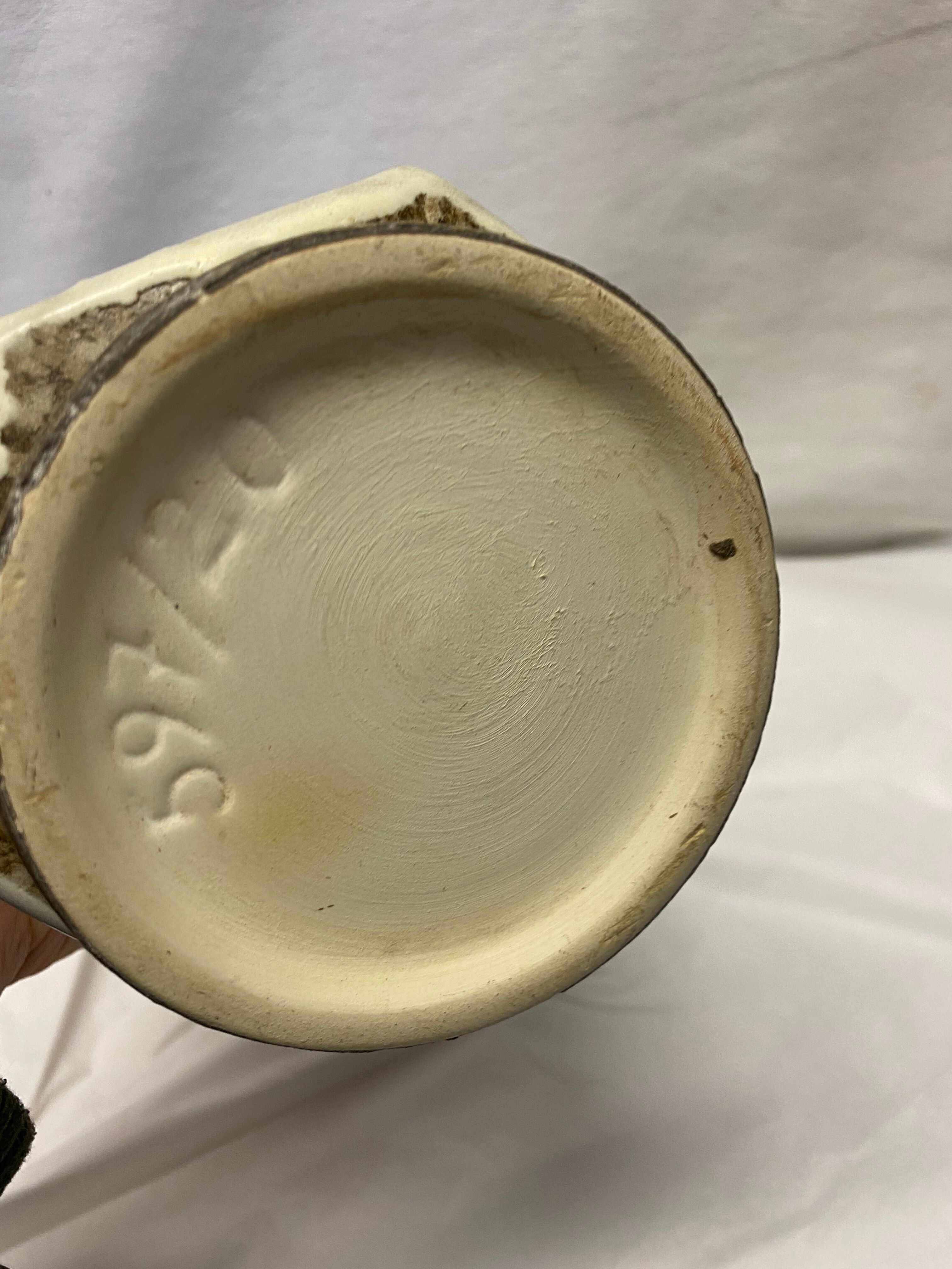 Beige German ceramic vase