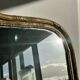 Large gilded mirror 19th century rounded corners mercury glass Louis XVI style