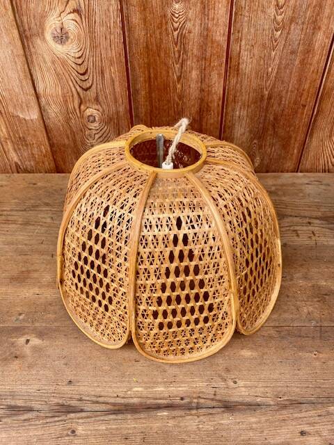 Vintage rattan pendant light