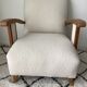 Vintage armchair completely restored with a French terry fabric