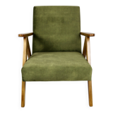 Fauteuil vintage vert olive modèle B-310, années 1970