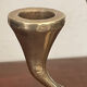 Brutalist solid brass candlestick