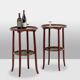 Thonet. Pair of side tables with 2 tops in stained beech. 1900s.