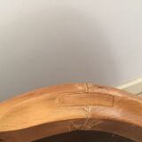 Scandinavian vintage service in wood and black glass