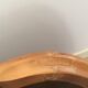 Scandinavian vintage service in wood and black glass