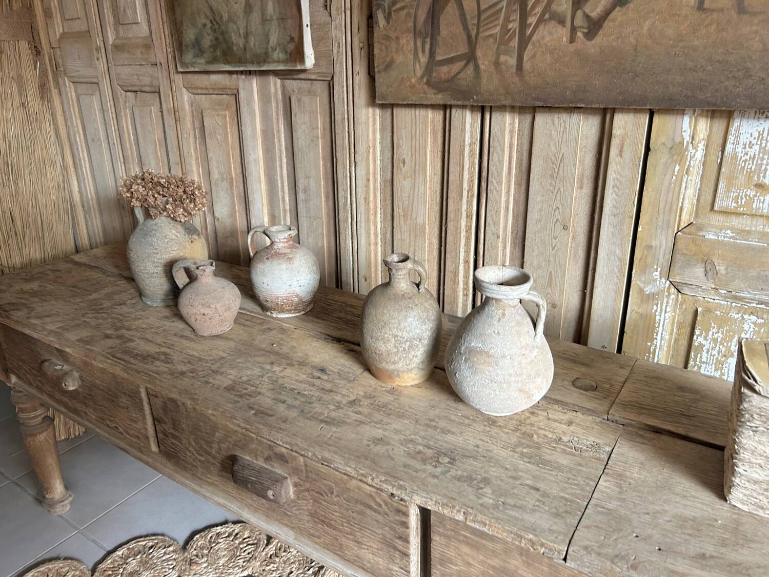 Ancienne table à cruche , console