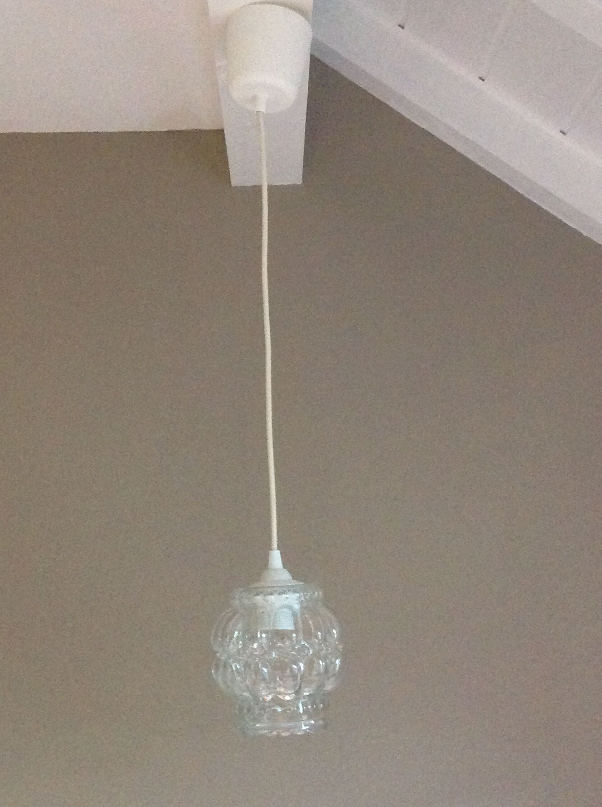 Bubbled glass bell lamp vintage 60s-70s