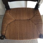 High chair with rush seating
