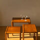 Lot table gigogne en bois vintage