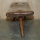 Antique Spanish Primitive Bench with Three Legs, 18th Century
