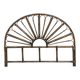 Vintage peacock tail bamboo rattan headboard from the 60s