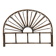 Vintage peacock tail bamboo rattan headboard from the 60s