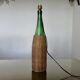 Rattan and glass "bottle" lamp from the 60s and 70s