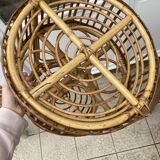 Vintage rattan bar server