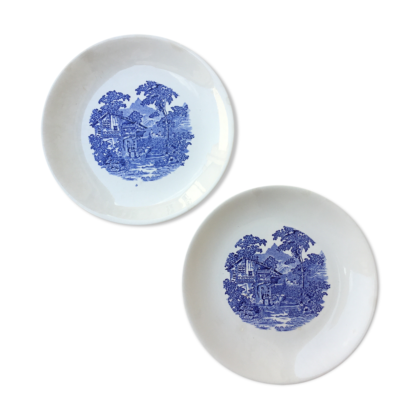Pair of English plates