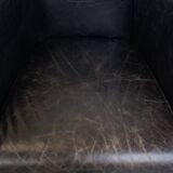 Black Cowhide Leather Aviator Armchair