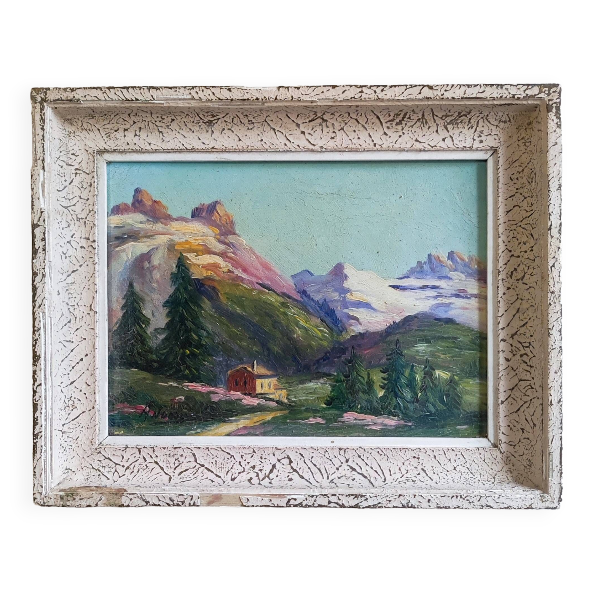Louis ANDREY, mountain landscape, oil on canvas signed