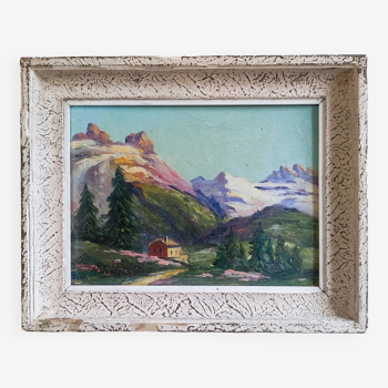 Louis ANDREY, mountain landscape, oil on canvas signed