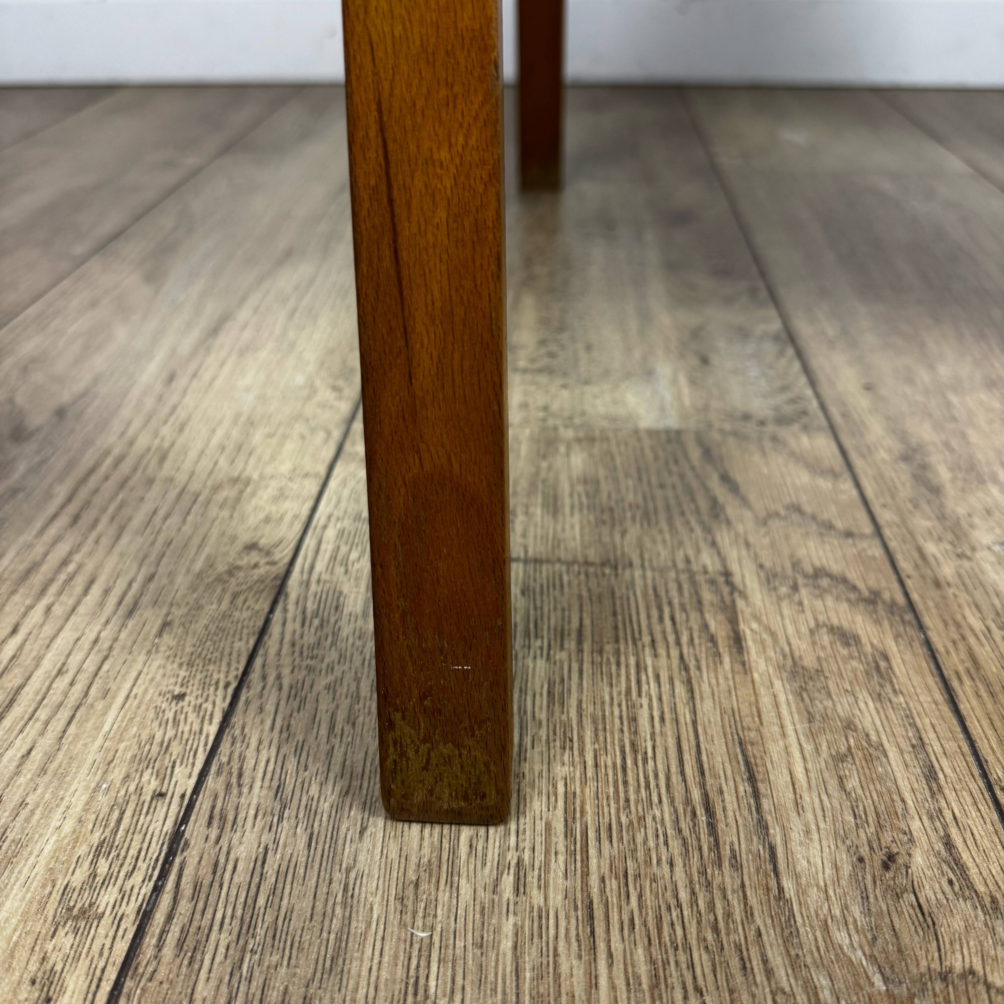 Pair of Scandinavian bridge armchairs in wood and vinyl from the 1950s.