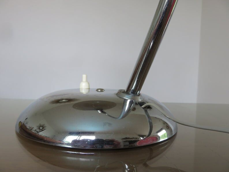 Christian Dell chrome metal lamp 60s