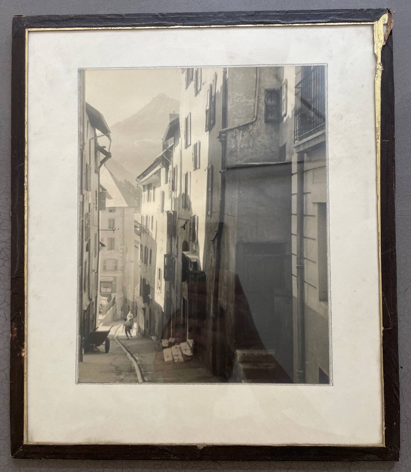 Old silver photograph Briançon 1950