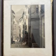 Old silver photograph Briançon 1950