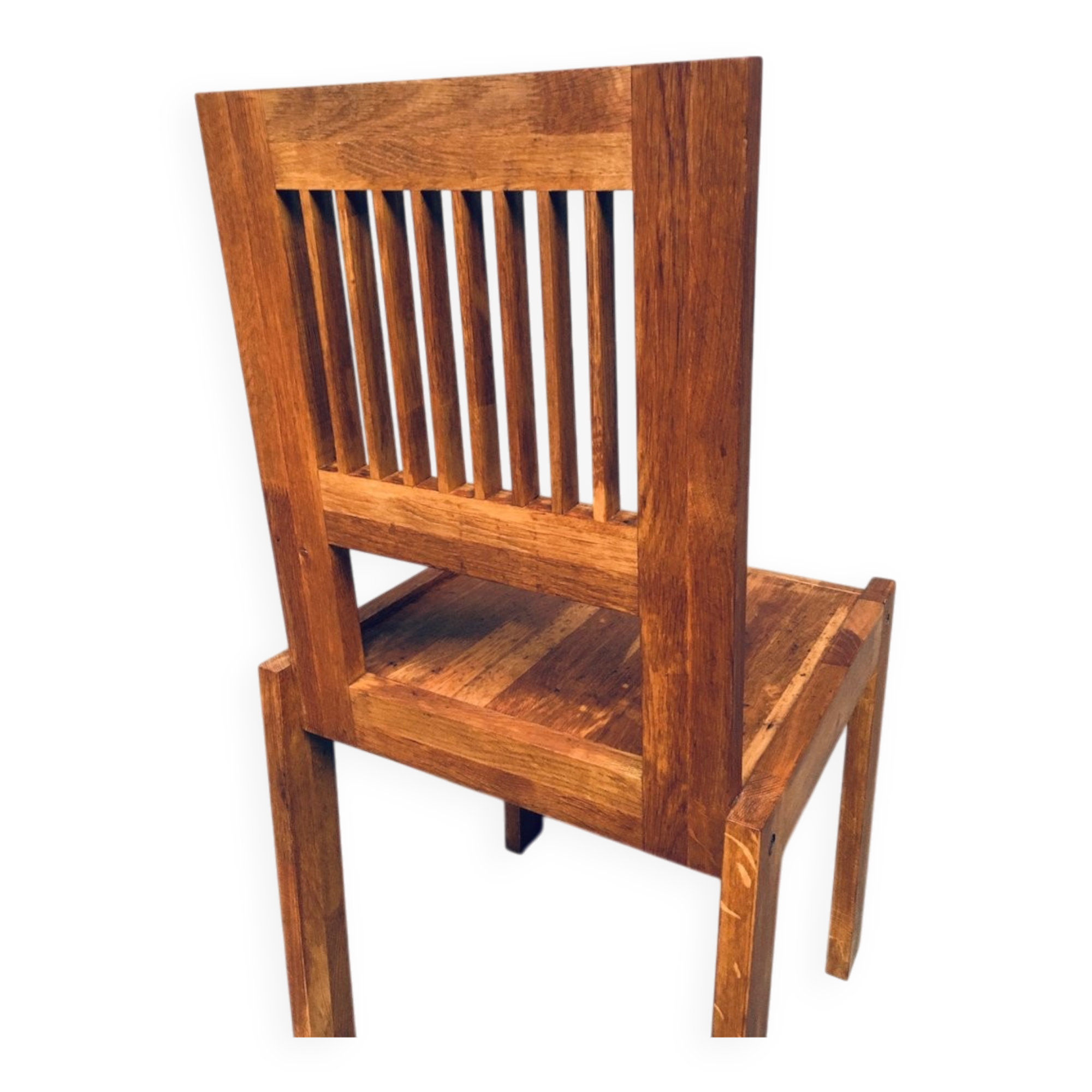 Postmodern Teak Side Chair, France, 1990s