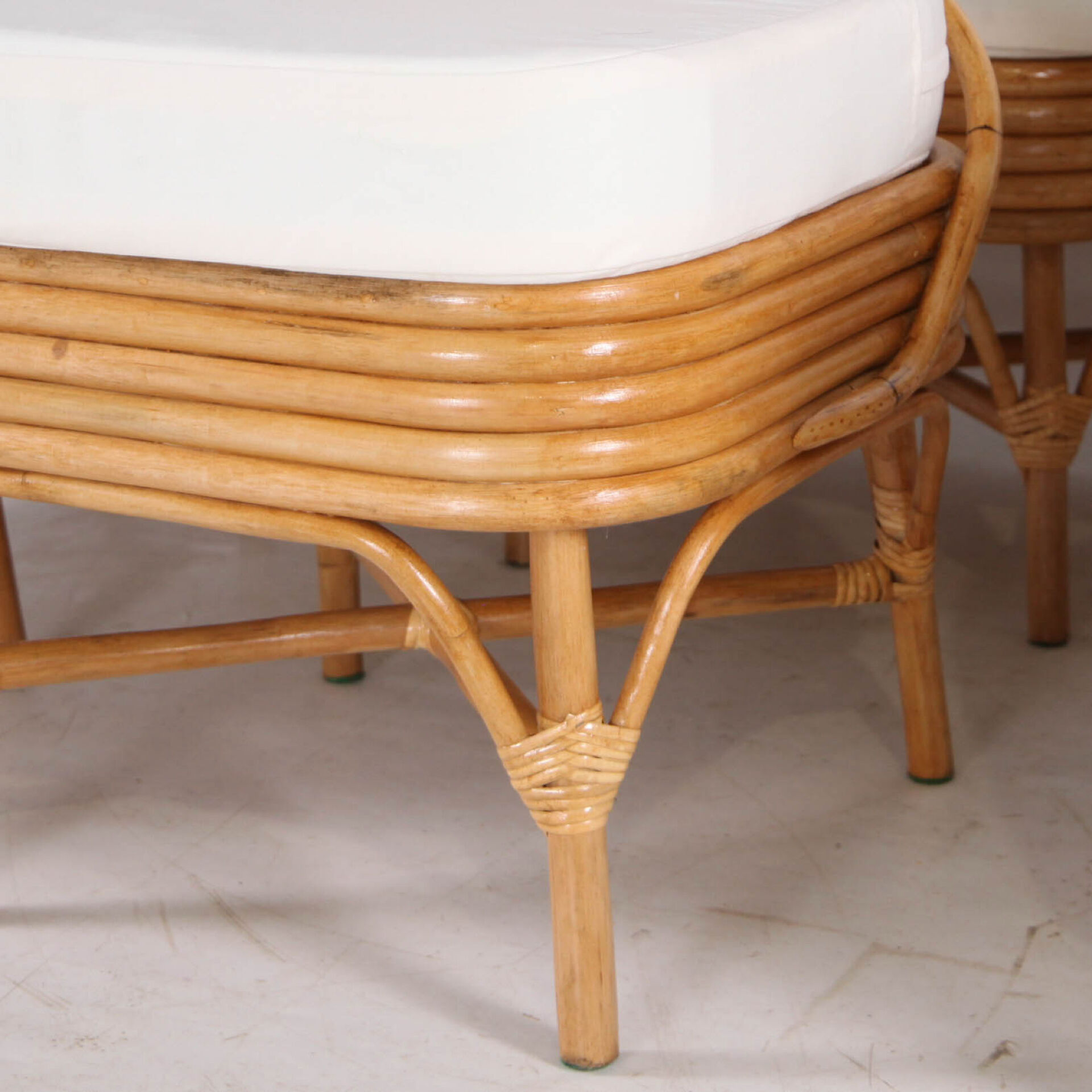 Set of 6 rattan chairs "palm tree"