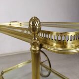 Vintage brass bar trolley service