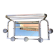 Coat rack aluminum 1970s