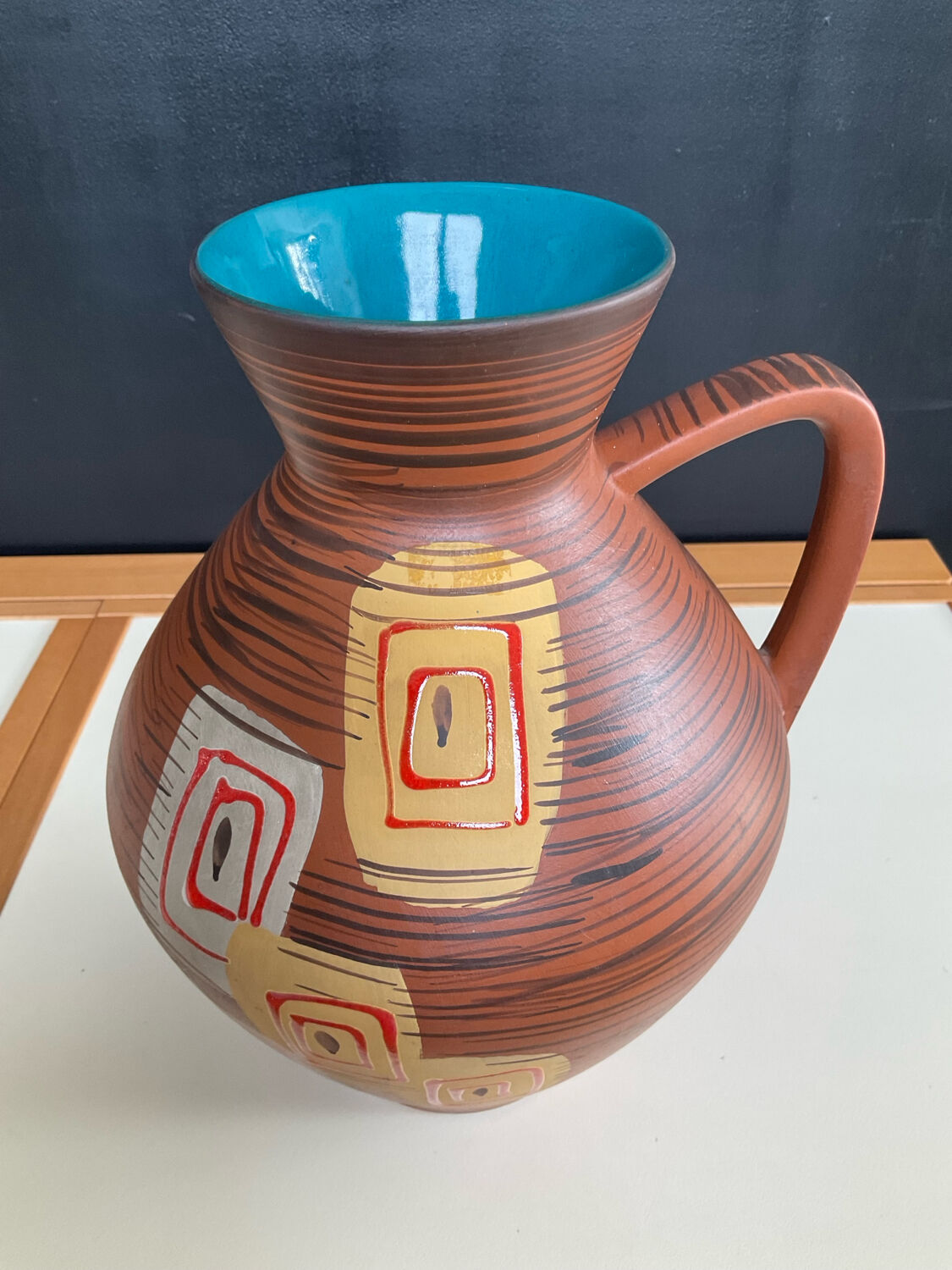 Vintage ceramic vase West Germany 1970s