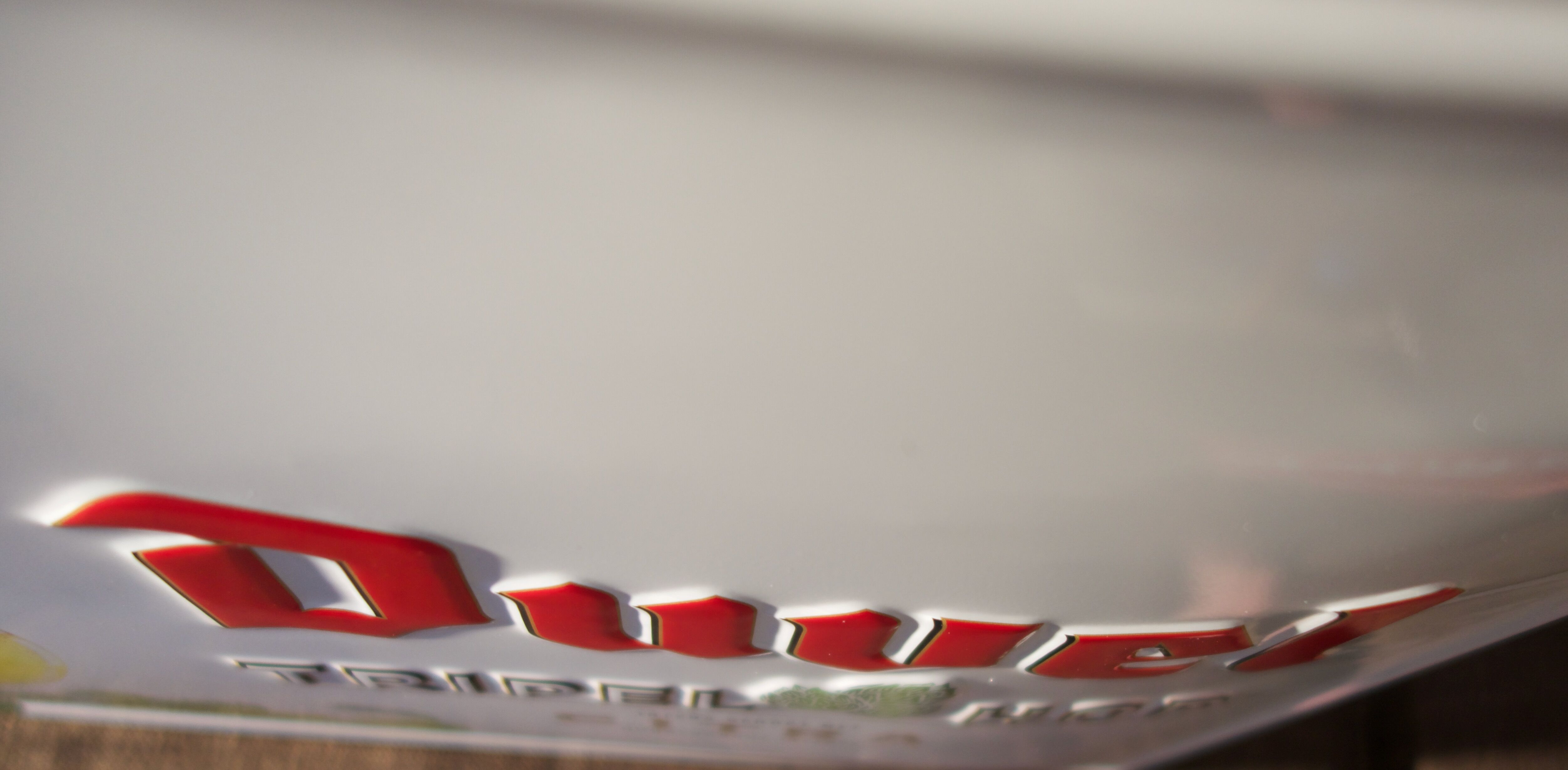 Enamelled advertising plate for the Belgian beer brand Duvel