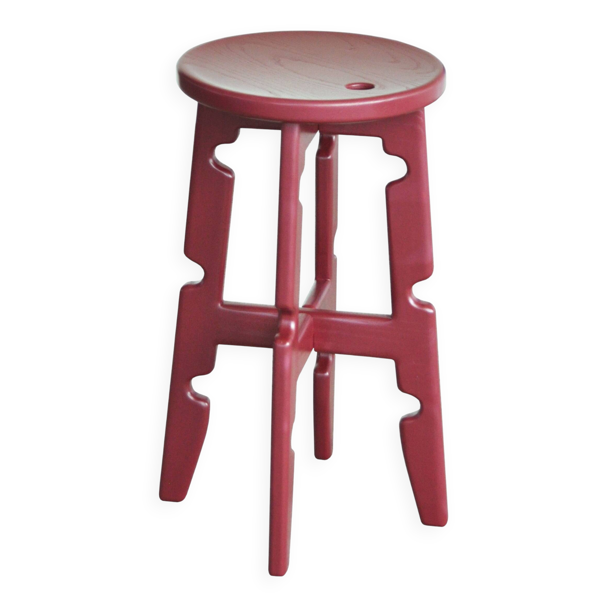 High Stool in Lacquered Ash