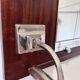 Teak and opaline wall mirrors