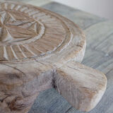 Carved wooden chapatis board