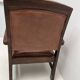 Colonial armchair in teak and leather