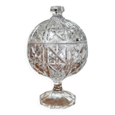 Bonbonnière ou sucrier en verre taillé – Italy